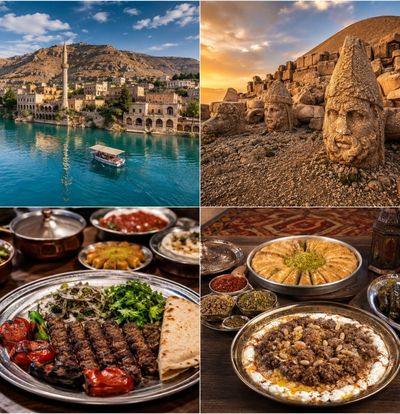 İstanbul Çıkışlı Uçaklı Fırat'tan Nemrut'a Gaziantep Şanlıurfa Adıyaman Kültür ve Gastronomi Turu